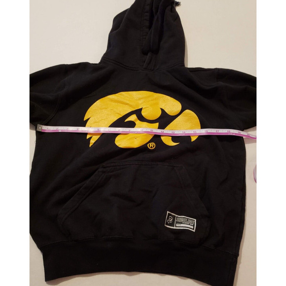 Iowa Hawkeyes Black Pull Over Pocketed Hoodie Sideline Apparel Size Small - Picture 8 of 11